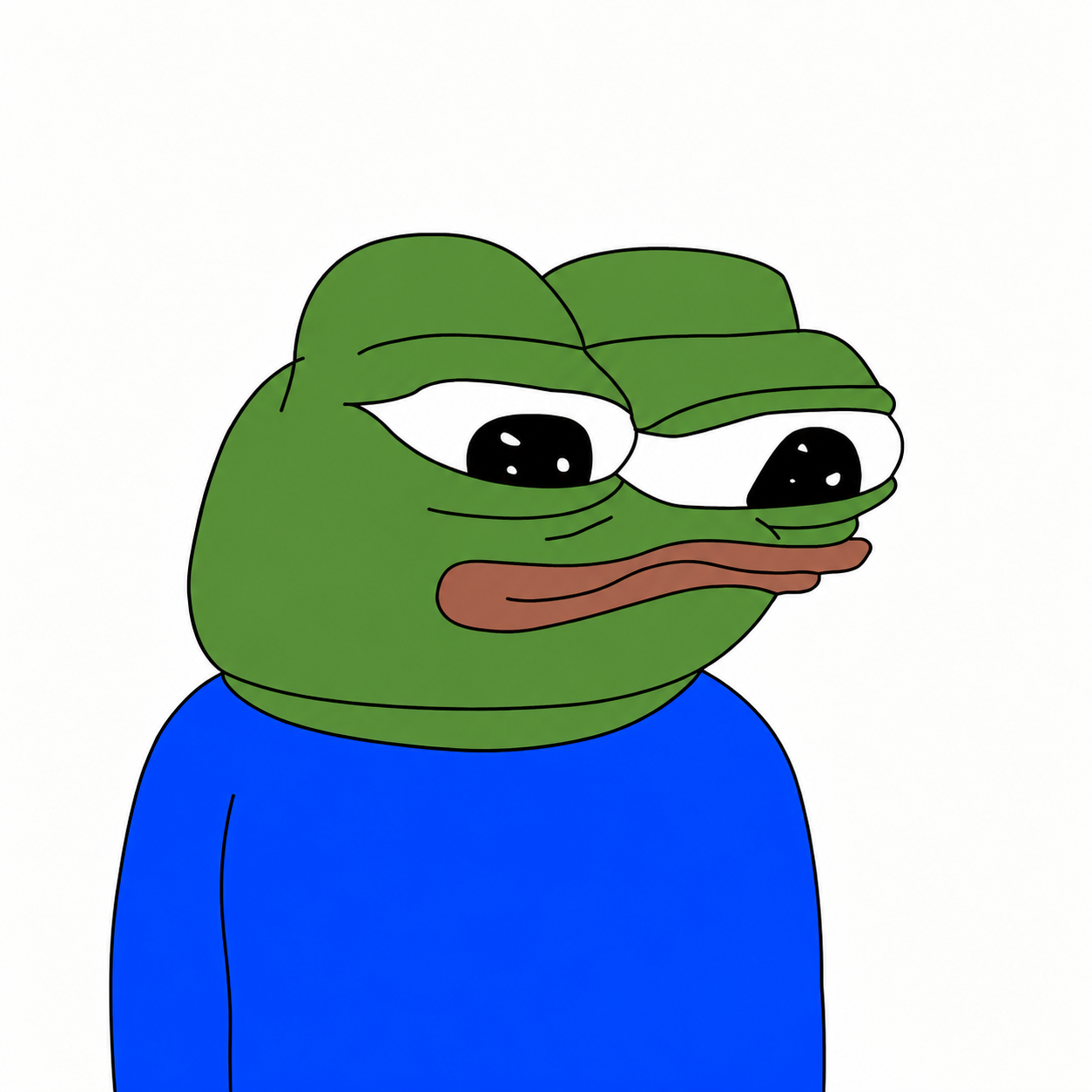 Apu in his signature blue shirt, looking at you with big, gentle eyes.
